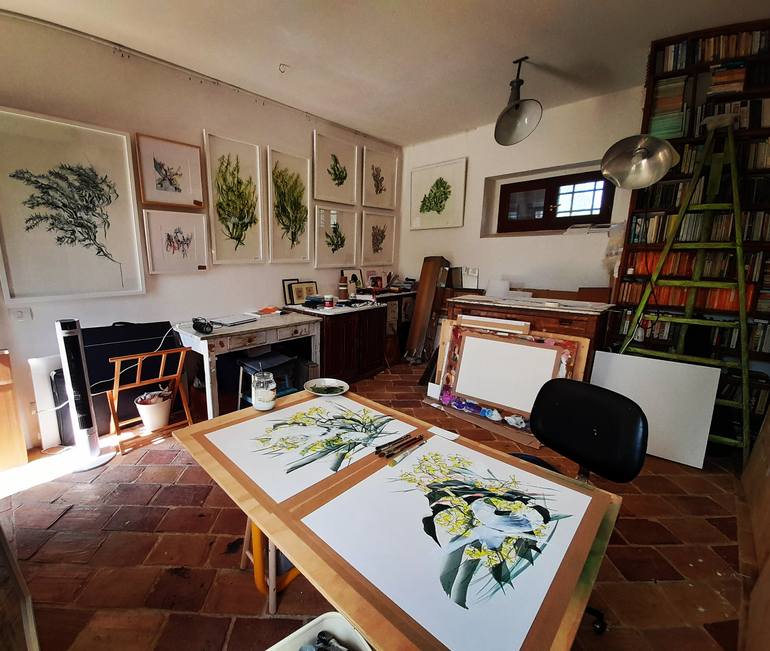 Original Abstract Floral Painting by Emma Archer