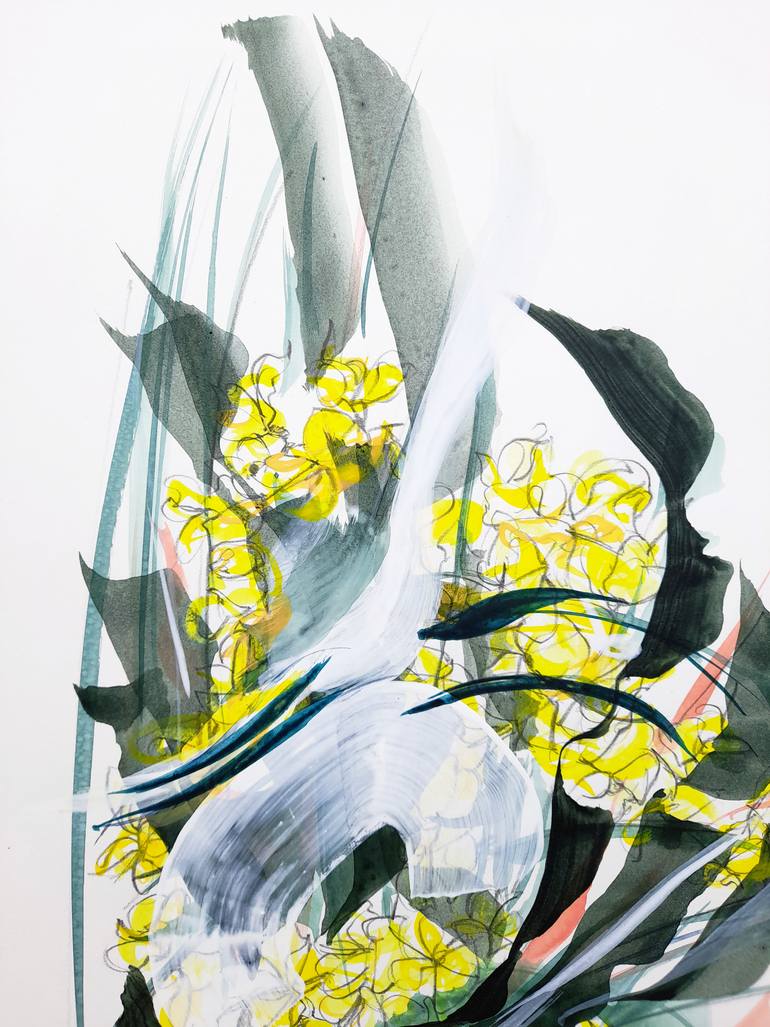 Original Abstract Floral Painting by Emma Archer