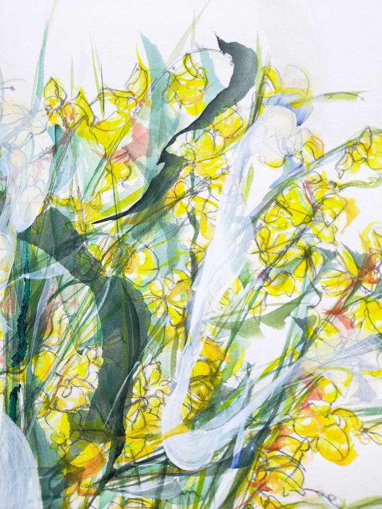 Original Abstract Floral Painting by Emma Archer