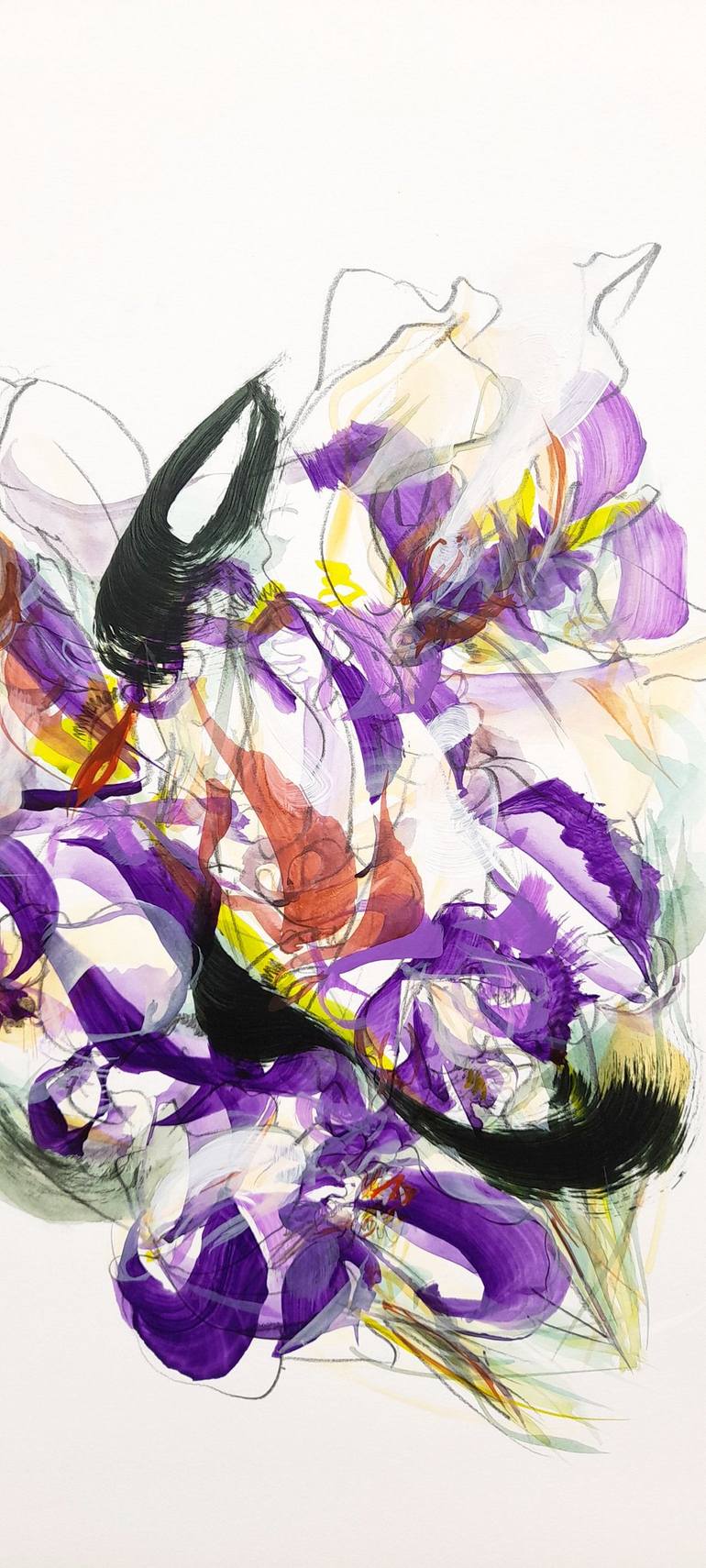 Original Abstract Floral Painting by Emma Archer