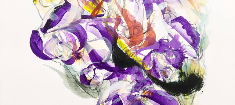 Original Abstract Floral Painting by Emma Archer