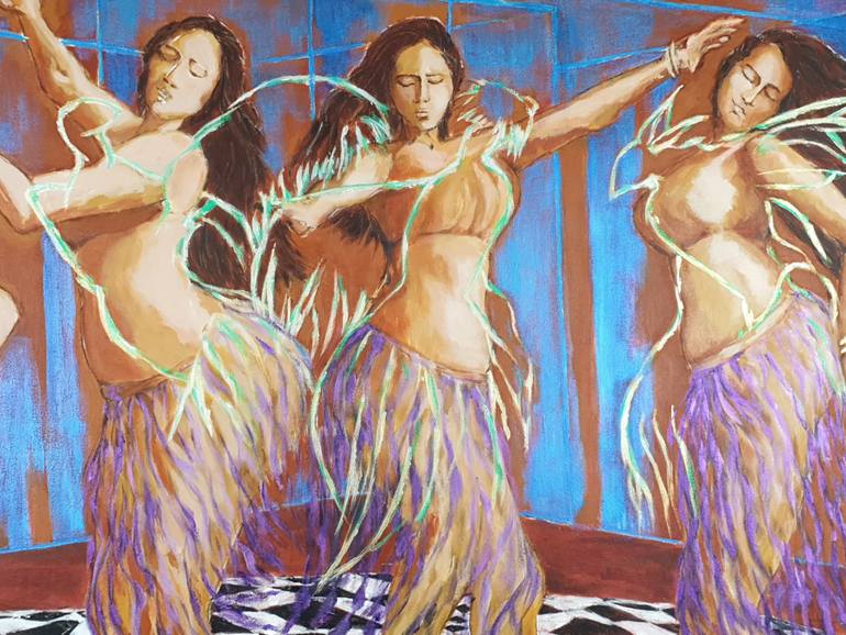 Original Figurative Women Painting by Ghazal H Salem