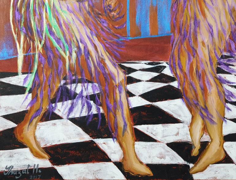 Original Figurative Women Painting by Ghazal H Salem