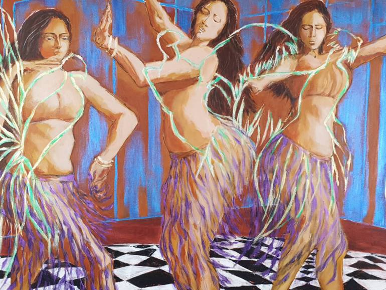 Original Figurative Women Painting by Ghazal H Salem