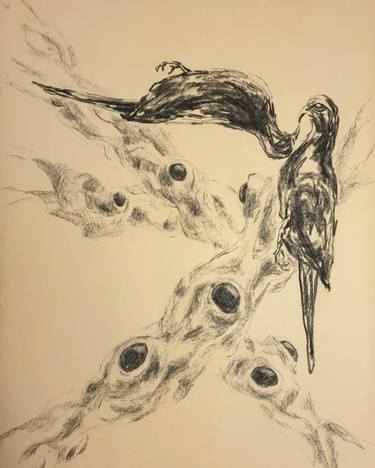 Original Abstract Expressionism Animal Drawings by Ghazal H Salem