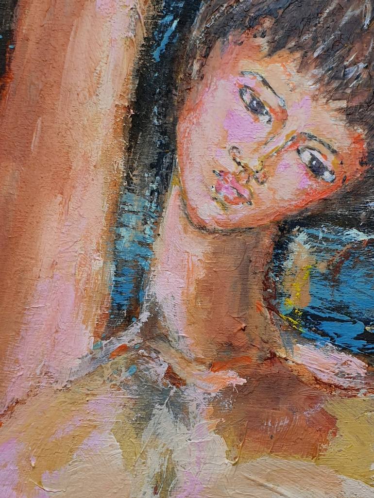 Original Nude Mixed Media by Ghazal H Salem