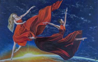 Original Surrealism Performing Arts Paintings by Dragomir Milicevic