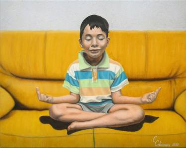 Print of Figurative Children Paintings by Edgar Colmenero