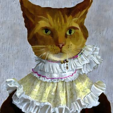 Original Cats Mixed Media by Raissa Spinola