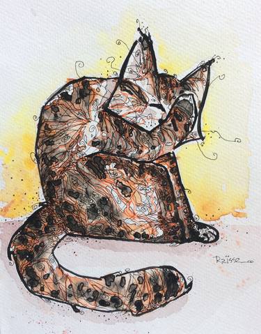 Print of Figurative Cats Paintings by Raissa Spinola