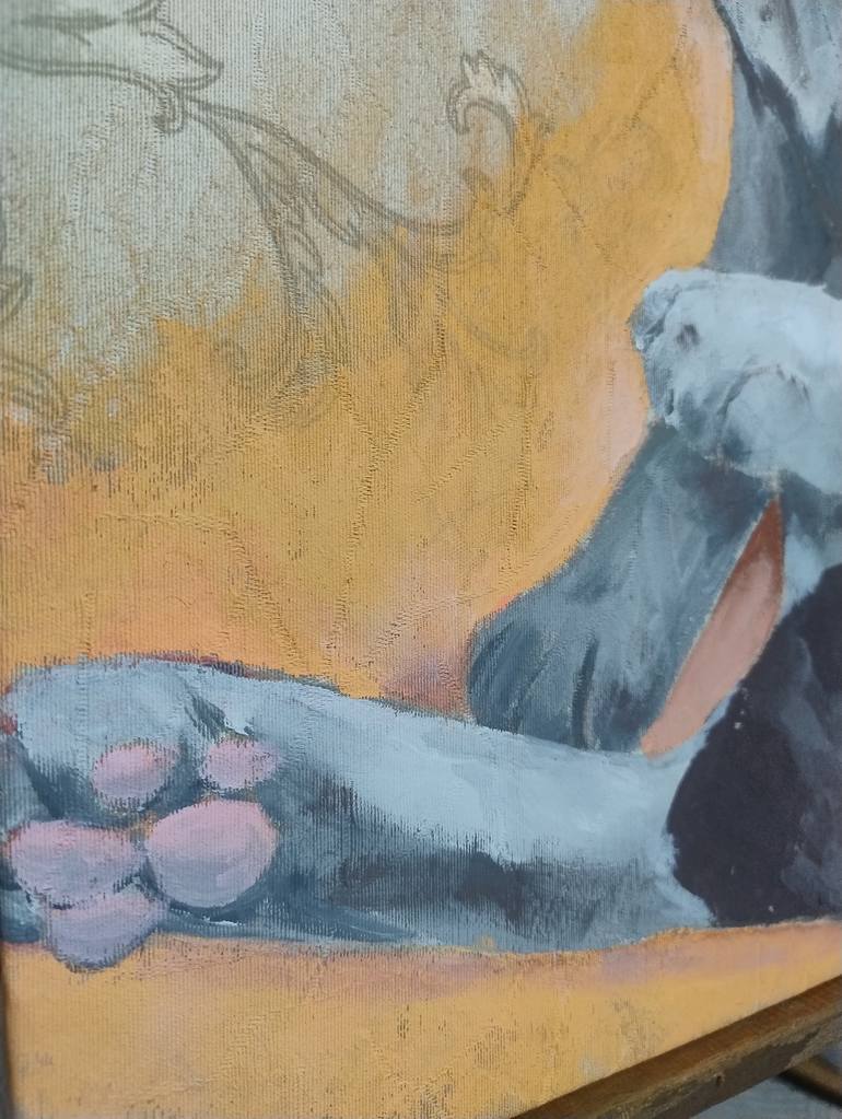 Original Figurative Cats Painting by Raissa Spinola