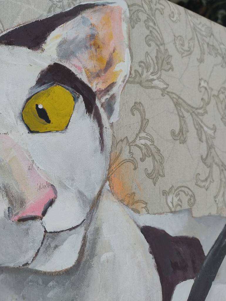 Original Figurative Cats Painting by Raissa Spinola