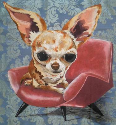 Print of Dogs Paintings by Raissa Spinola