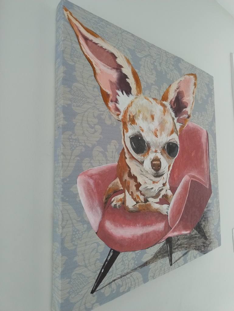 Original Figurative Dogs Painting by Raissa Spinola