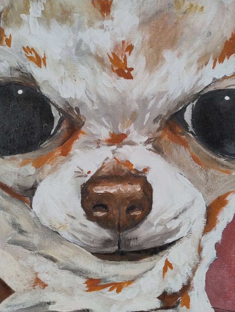 Original Figurative Dogs Painting by Raissa Spinola