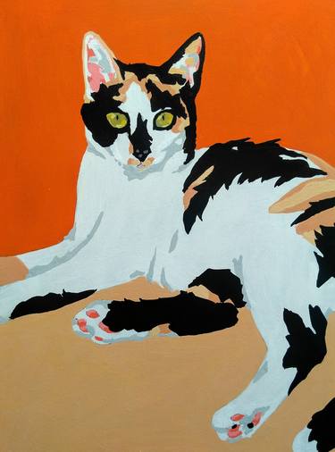 Print of Modern Cats Paintings by Raissa Spinola