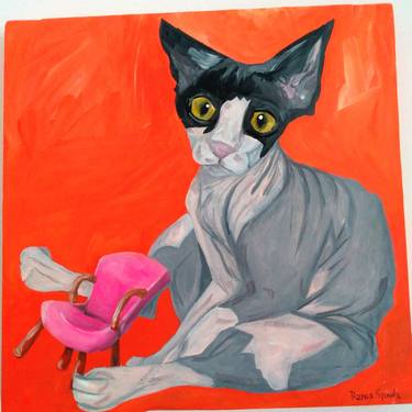 Print of Figurative Cats Paintings by Raissa Spinola