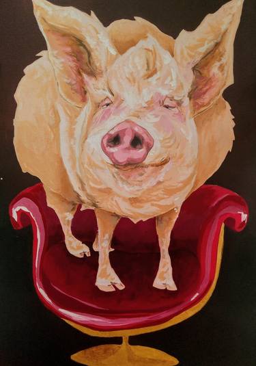 pig in red armchair thumb