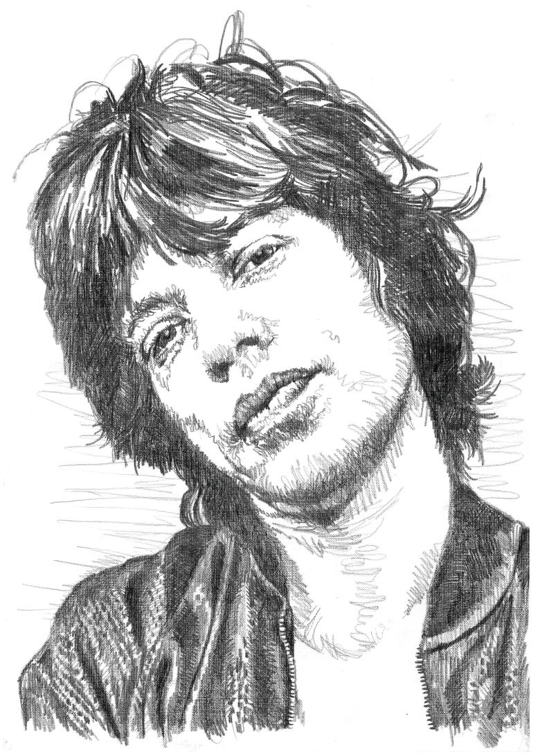MICK JAGGER WITH CHARCOAL SOFT PASTEL PAINT PRINT ON FRAMED CANVAS DECORATION 
