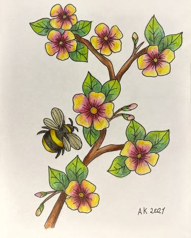 Original Botanic Drawings by Anastasia Kurganova