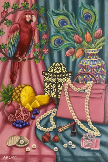 Original Fine Art Still Life Paintings by Anastasia Kurganova