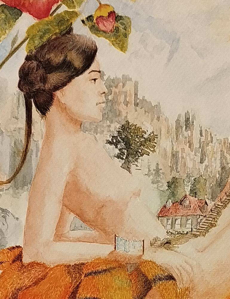 Original Surrealism Women Painting by Perza Art