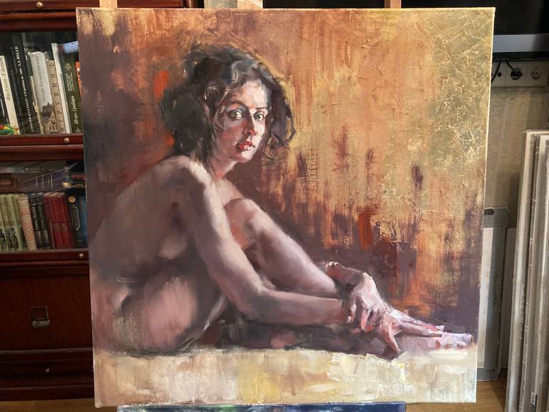 Original Impressionism Nude Painting by Andrey Svistunov
