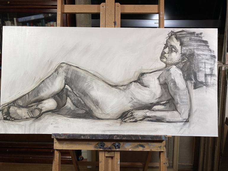 Original Portraiture Nude Painting by Andrey Svistunov