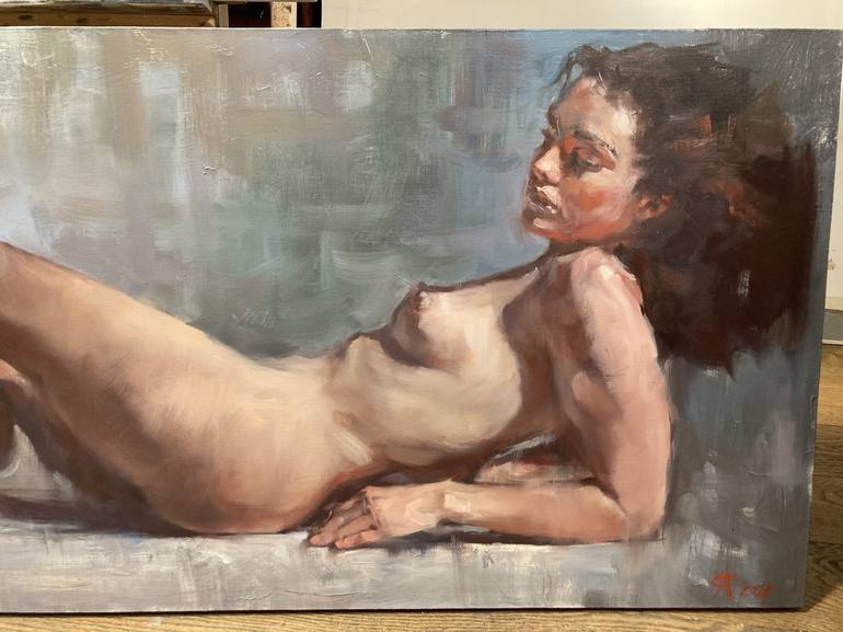 Original Portraiture Nude Painting by Andrey Svistunov