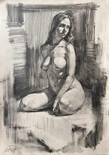 Print of Portraiture Erotic Drawings by Andrey Svistunov