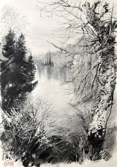 Print of Impressionism Nature Drawings by Andrey Svistunov