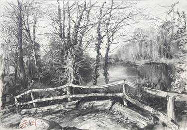 Original Black & White Landscape Drawing by Andrey Svistunov