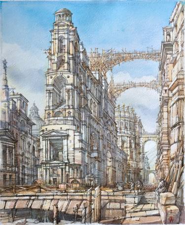 Print of Architecture Paintings by Andrey Svistunov