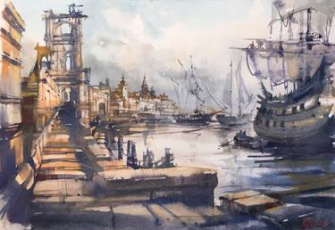 Print of Fine Art Ship Paintings by Andrey Svistunov