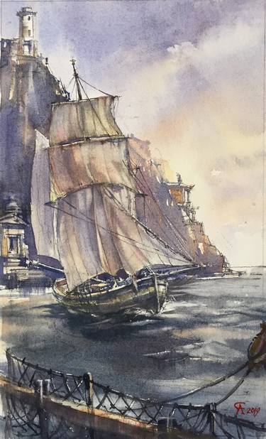 Original Fine Art Ship Paintings by Andrey Svistunov