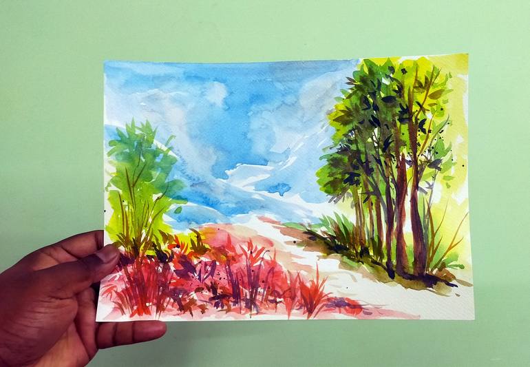 Original Conceptual Landscape Painting by Arindam Paul