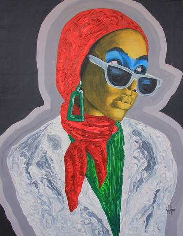 Original Figurative Celebrity Paintings by Theophilus Tetteh