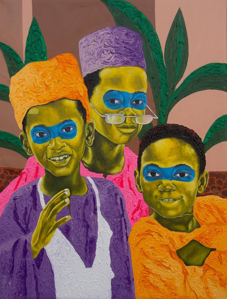 Brothers Painting by Theophilus Tetteh | Saatchi Art