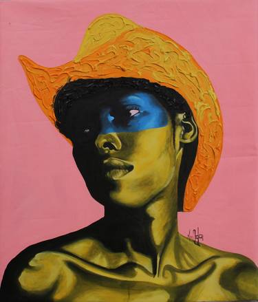 Original Figurative Abstract Paintings by Theophilus Tetteh