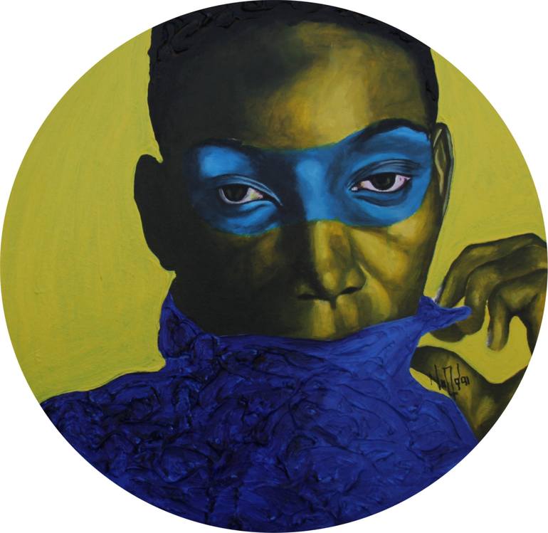 Print of Portraiture Language Paintings by Theophilus Tetteh