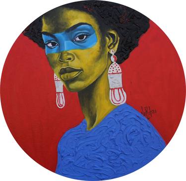 Original Portraiture Fashion Paintings by Theophilus Tetteh