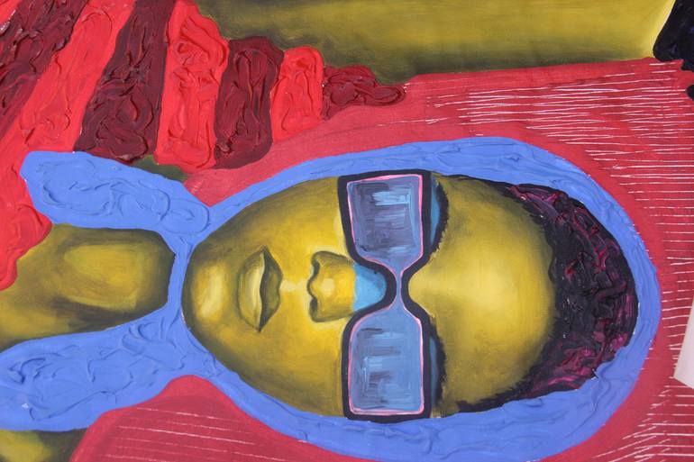 Original Impressionism People Painting by Theophilus Tetteh
