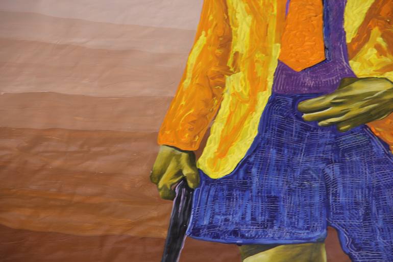 Original Figurative Rural Life Painting by Theophilus Tetteh