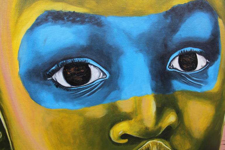 Original Expressionism Children Painting by Theophilus Tetteh