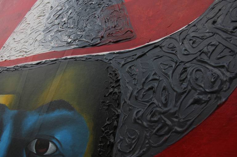 Original Contemporary Rural Life Painting by Theophilus Tetteh