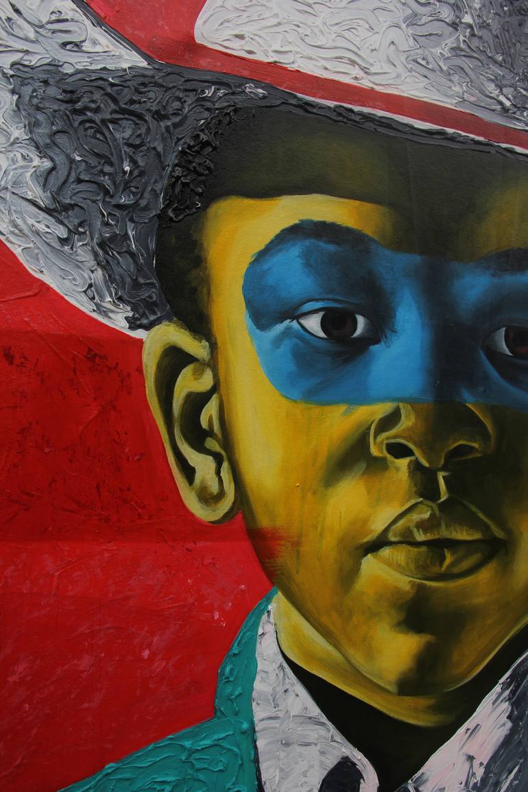 Original Contemporary Rural Life Painting by Theophilus Tetteh