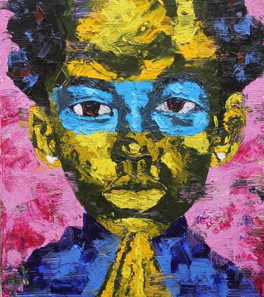 Original Figurative Love Paintings by Theophilus Tetteh