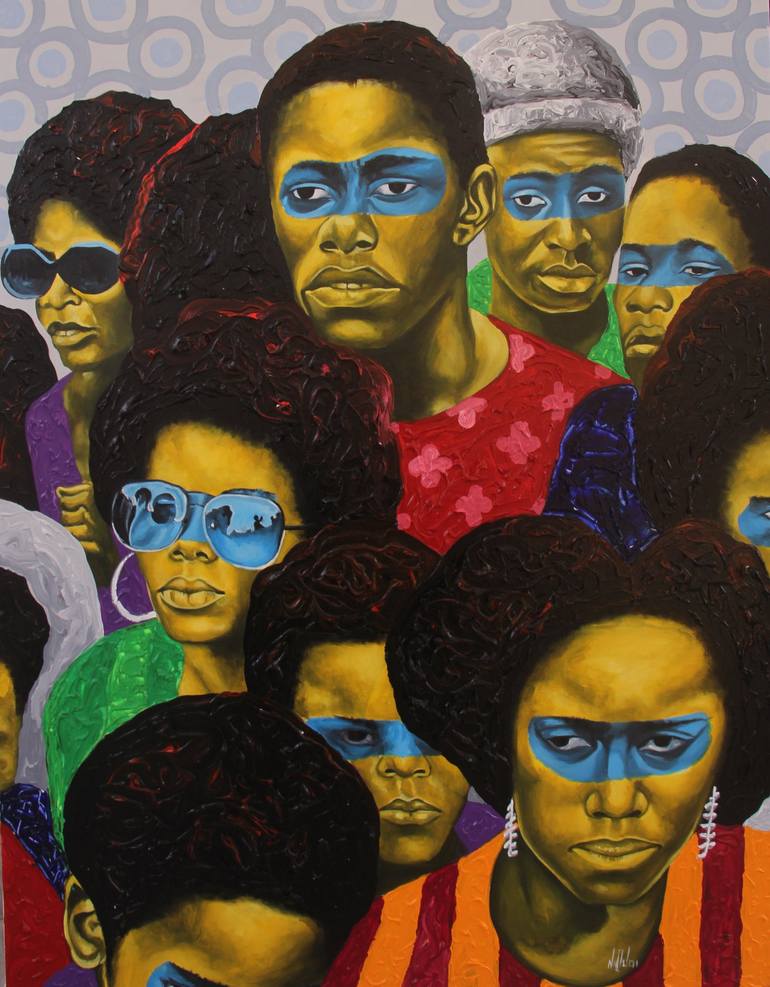 Print of Expressionism People Paintings by Theophilus Tetteh