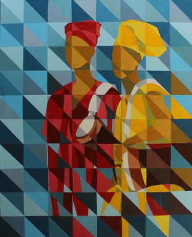 Saatchi Art Artist Theophilus Tetteh; Painting, “Traditional drummers 1” #art