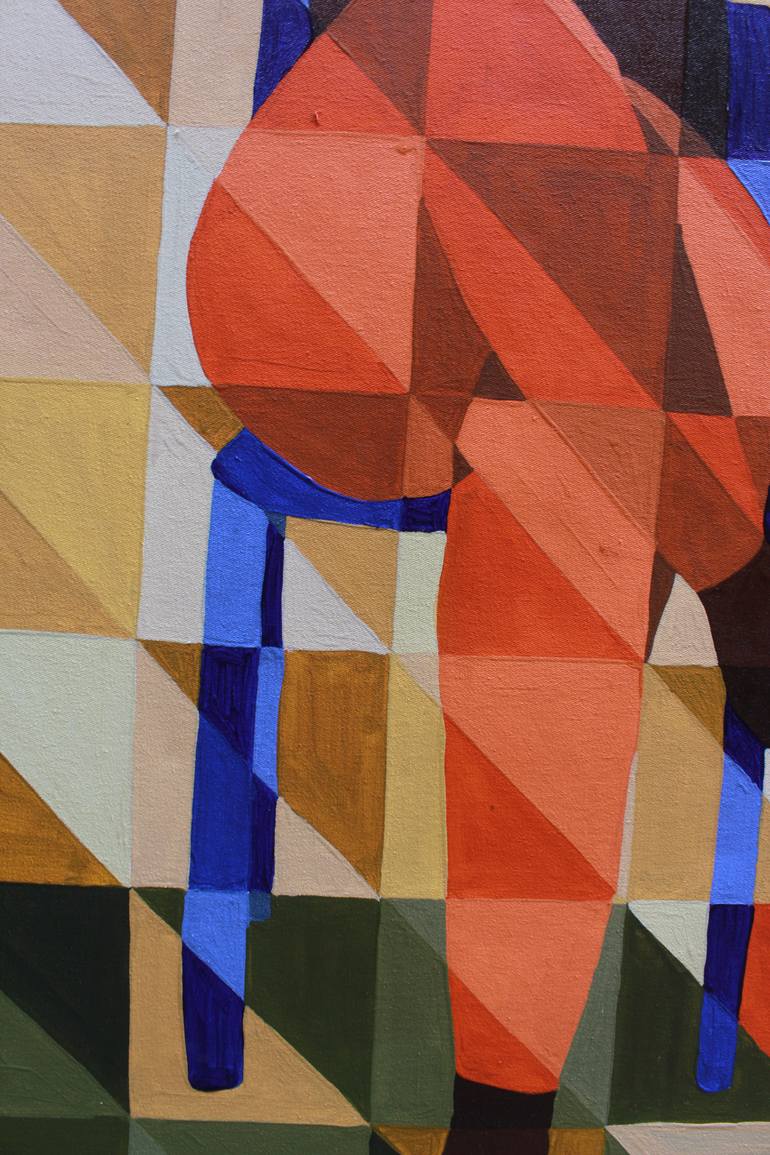 Original Abstract Expressionism Women Painting by Theophilus Tetteh